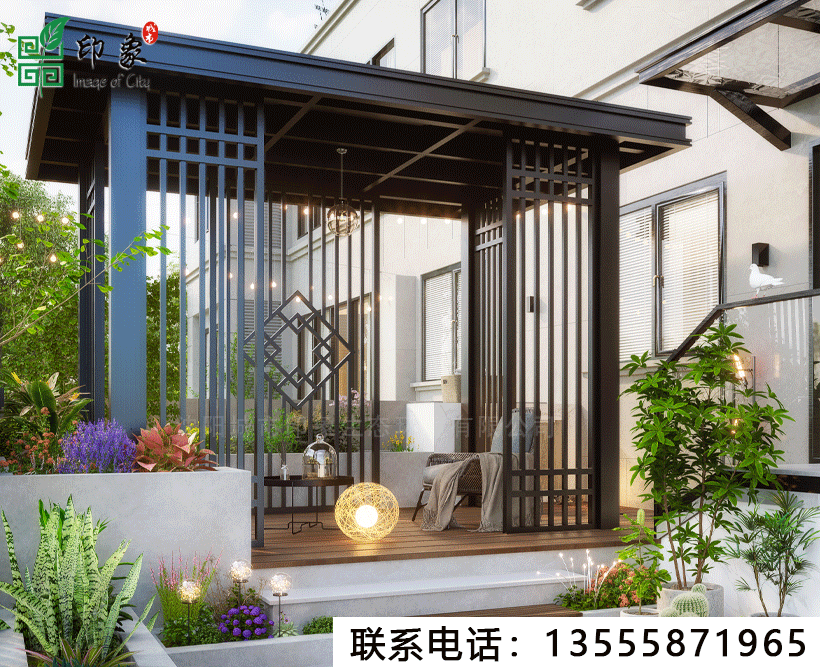 新中式鋁合金涼亭菱形款